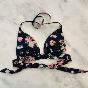 Victoria's Secret Floating Floral Halter Push-up Bikini Top Multicolor Small